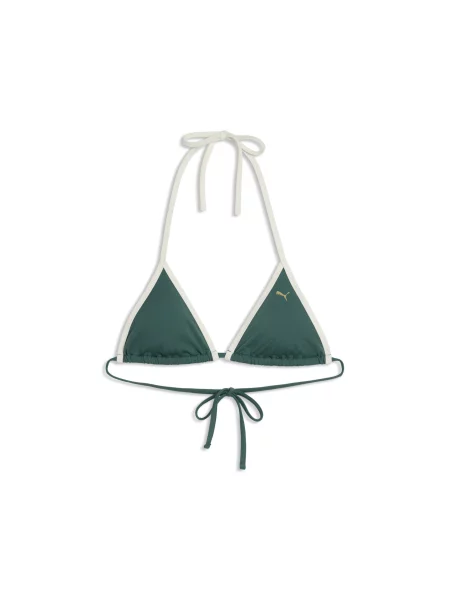 Trójkątny biustonosz bikini PUMA Swim Akcesoria L zielony