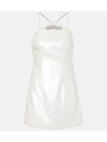Rochie Self-portrait cu funde alb