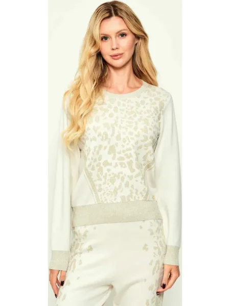 Pulover Liu Jo Sport cu model leopard negru