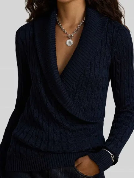 LAUREN RALPH LAUREN Sweter granatowy