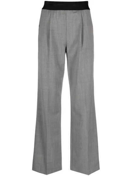 Pantaloni Helmut Lang cu model herringbone negru