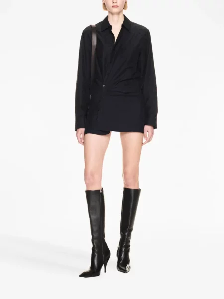 Žakárové košilové šaty Off-white bílé