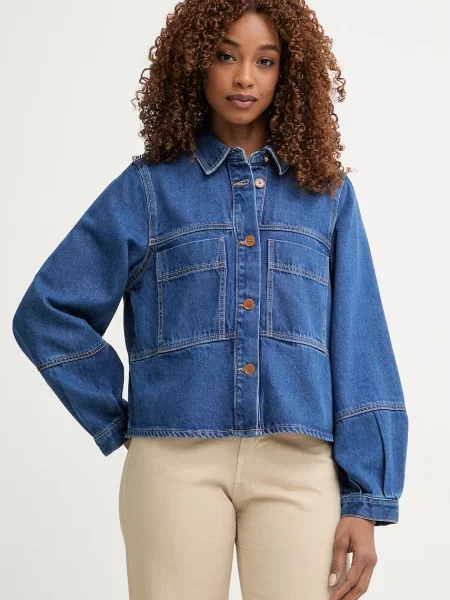 United Colors of Benetton kurtka jeansowa niebieska