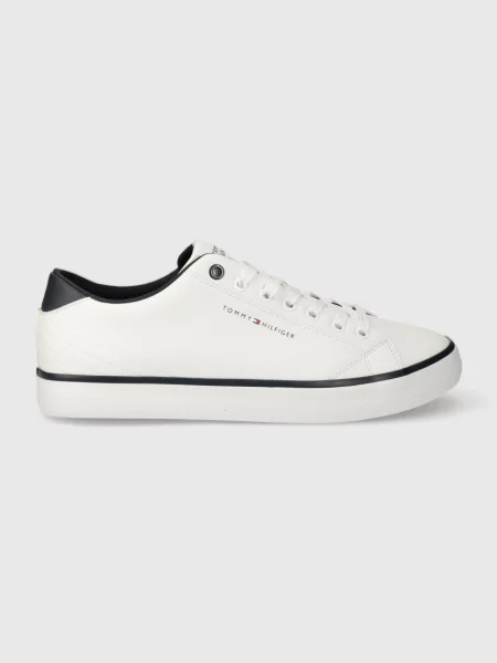 Кожени кецове Tommy Hilfiger TH HI VULC CORE LOW LEATHER ESS бяло