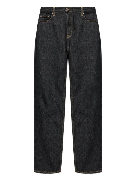 Blugi drepți Samsøe Samsøe albastru