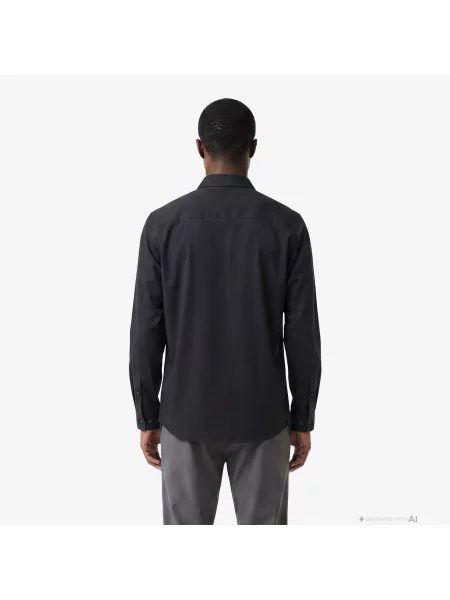 Lacoste Koszula Z Długim Rękawem czarna