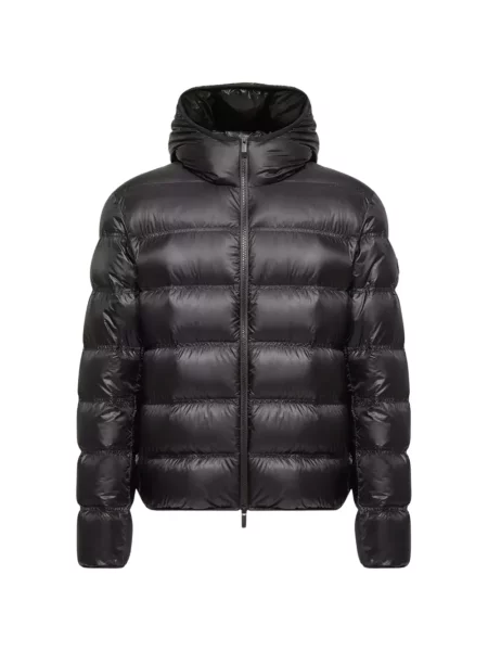 Geacă Moncler cu glugă negru