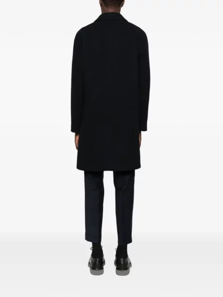Palton Manuel Ritz cu model herringbone negru
