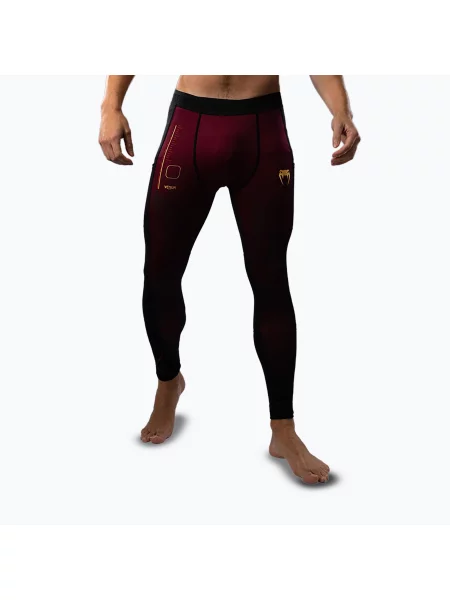 Legginsy treningowe Venum Tactical XT Spats black/burgundy/gold czarne