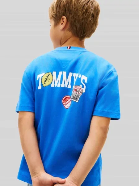 Męski t-shirt o kroju regular fit z czystej bawełny Tommy Hilfiger niebieska