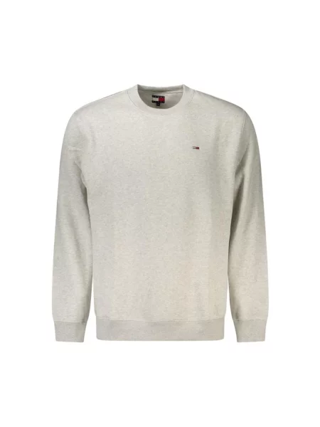 Bluza Tommy Jeans z dekoltem w serek szara