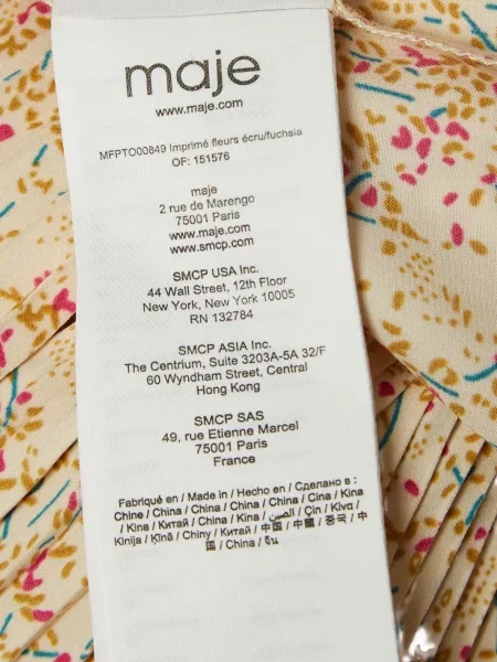 Cămașă Maje cu model floral cu imagine