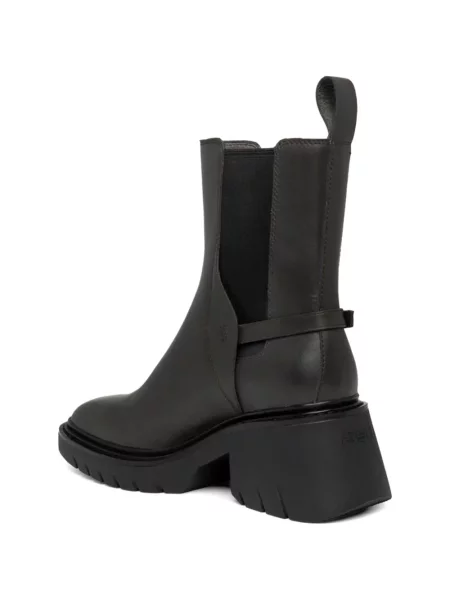 Botine Ash cu cataramă cu bretele negru