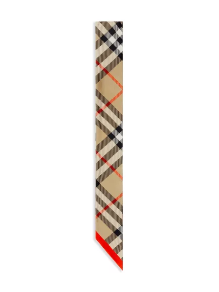 Jedwabna szal Burberry w kratę