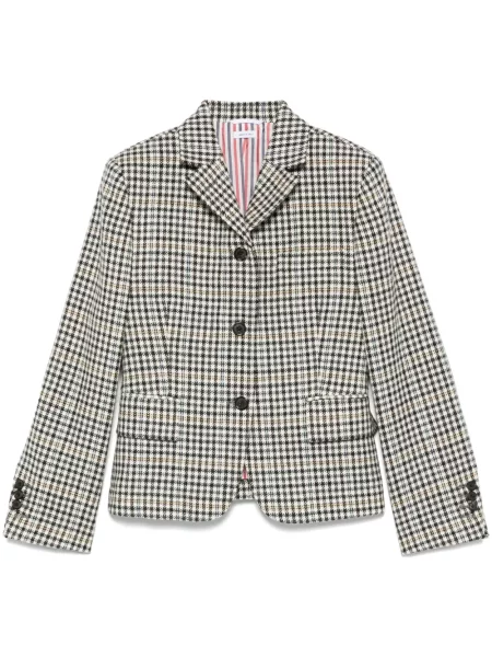 Geacă Thom Browne în carouri alb
