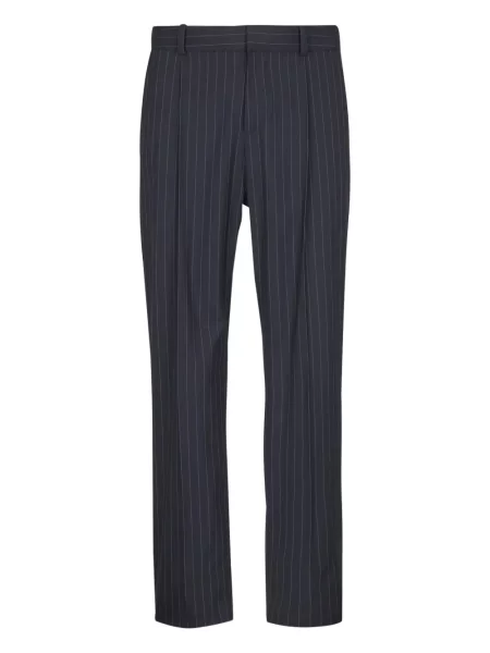 Pruhované plisované kalhoty Balmain modré