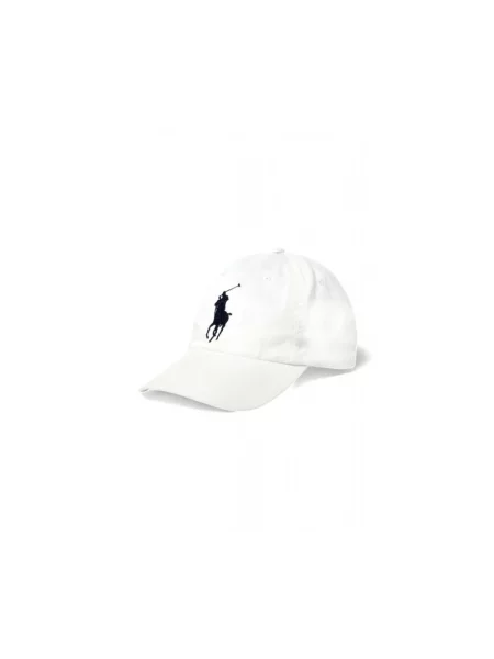 Polo Ralph Lauren Akcesoria Mężczyzna ONE SIZE Czapka Baseball Logo Grande biały