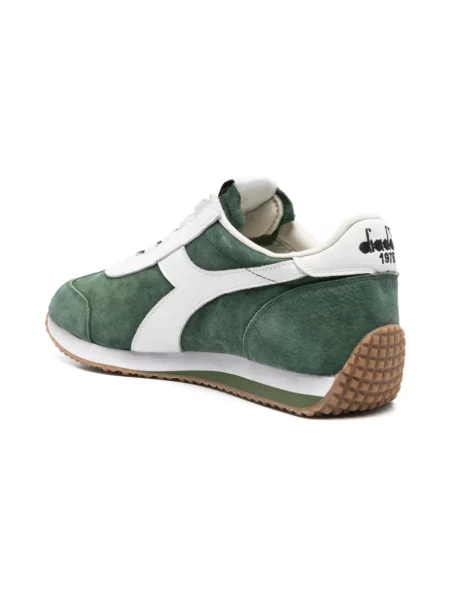 Lniane sneakersy Diadora sznurowane zielone