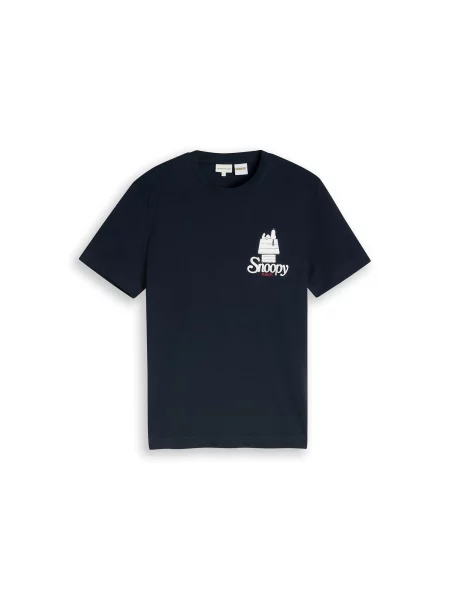 TOM TAILOR Tricou albastru marin alb