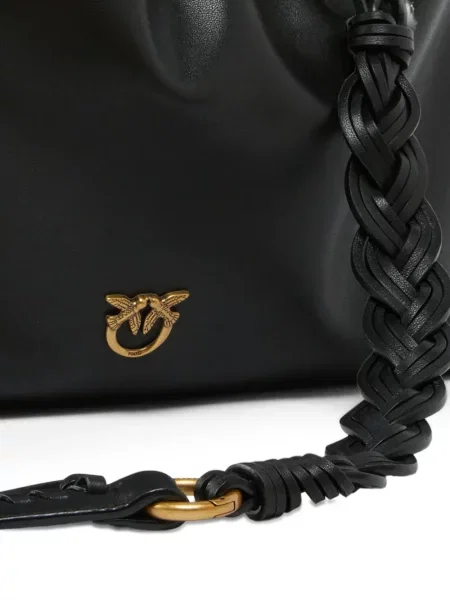 Kopertówka Pinko z autografem ze sznurkiem czarna