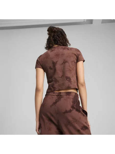 Krótka koszulka WARDROBE ESS FLORAL PACK z efektem sprania i grafiką