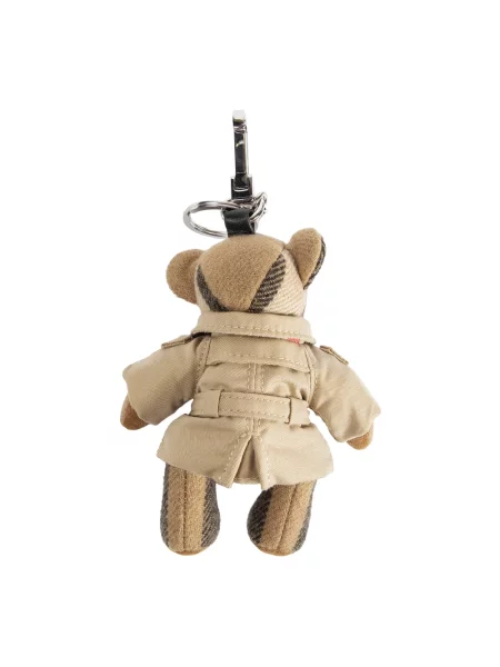 Trencz Burberry z kaszmiru w kratę beżowy
