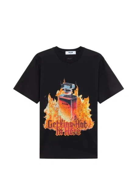 Tricou Msgm cu broderie negru