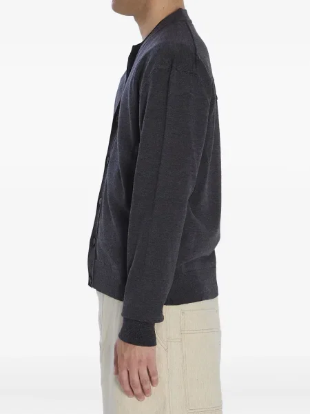 Cardigan Jacquemus cu broderie gri