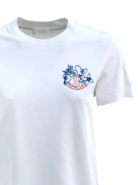 Tricou Moncler cu autograf alb
