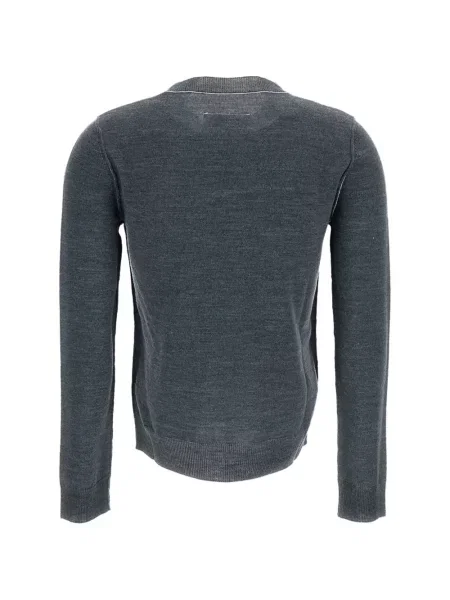 Džemper Mm6 Maison Margiela s autogramom siva