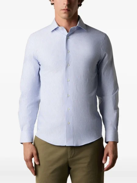 Gulerat cămașă Brooks Brothers cu dungi albastru