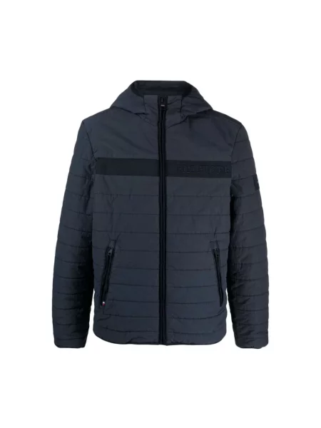 Kurtka Tommy Hilfiger z kapturem niebieska