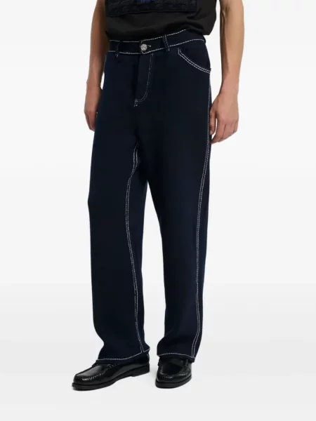 Pantaloni Barrie de lână albastru