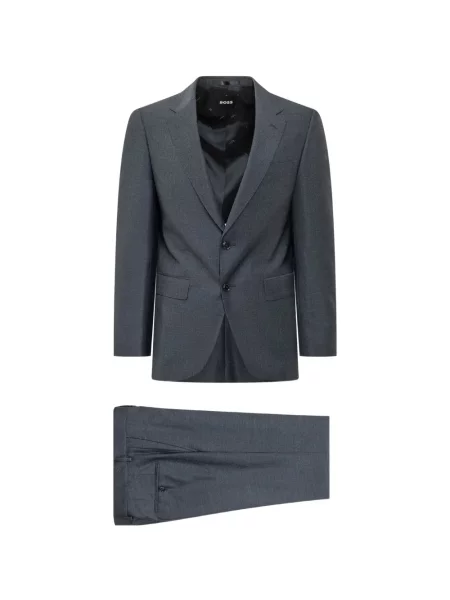 Costum Boss de lână albastru