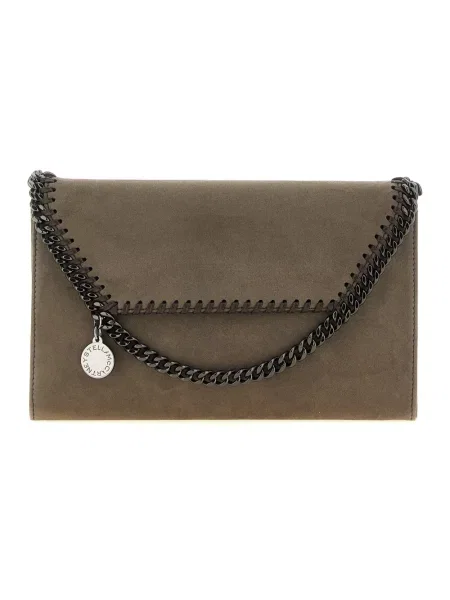 Stella McCartney FALABELLA torebka crossbody z imitacji zamszu szara