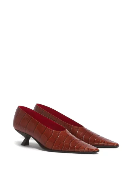Pantofi cu toc Marni din piele maro