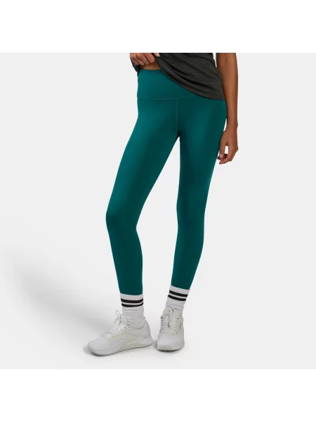 Reebok Podstawowe legginsy z wysokim stanemunisex Metal Green Size: zielone