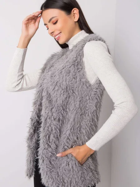 Vestă Fashionhunters gri