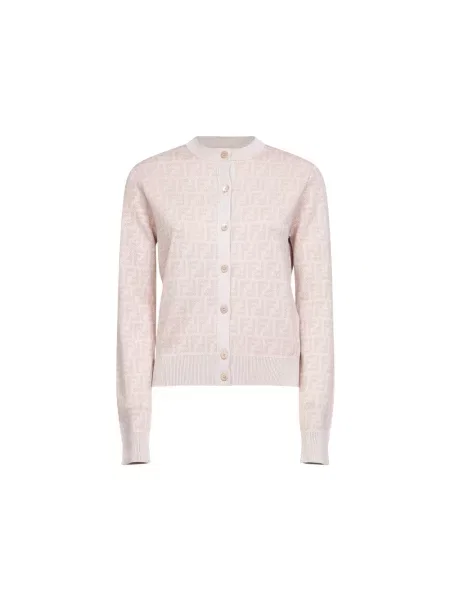 Kardigan Fendi wełniany różowy