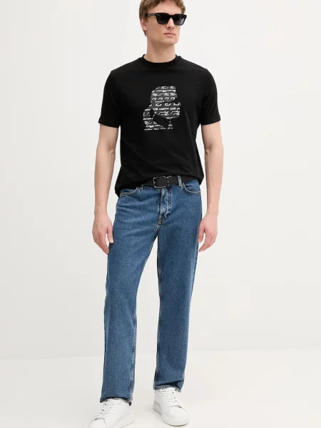Karl Lagerfeld t-shirt z nadrukiem czarny