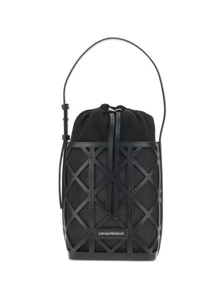 Torbica bucket Emporio Armani crna