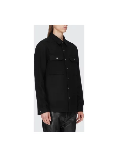 Koszula Rick Owens wełniana czarna