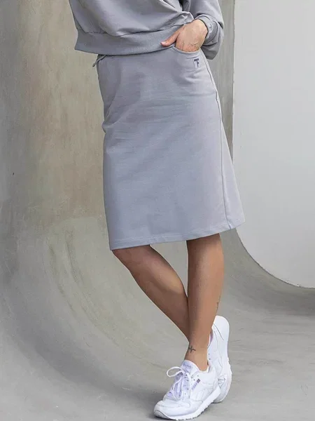 Женская юбка-миди сіра