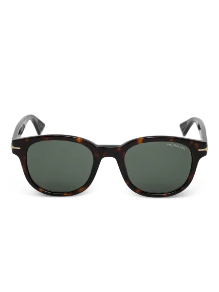 Ochelari de soare Mont Blanc Eyewear cu imprimeu geometric maro