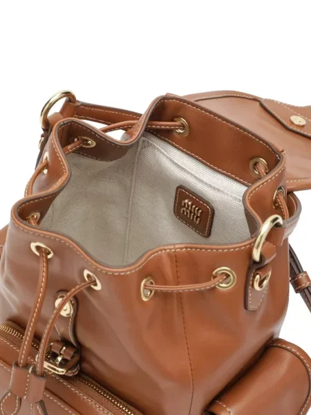 Rucsac Miu Miu din piele maro