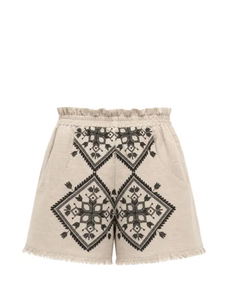 Pantaloni scurți Greek Archaic Kori cu broderie cu imprimeu geometric