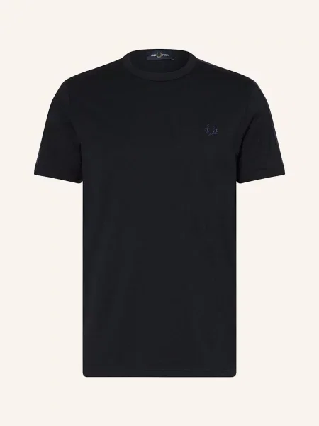 Fred Perry Tričko S Galonovými Pruhy black černé