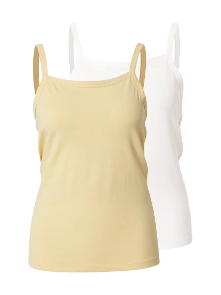 ONLY Top ONLSOFIE galben pastel alb