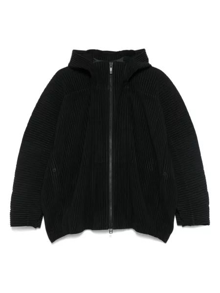 Яке Homme Plissé Issey Miyake с качулка черно