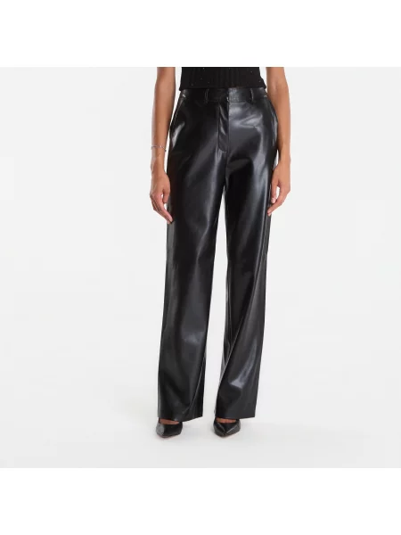 Панталони GUESS Zanita Perefct Pants Pu Jet Black M черно
